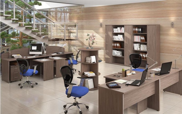 Офисный комплект мебели IMAGO книжные шкафы, 4 рабочих места в Пензе - изображение 6